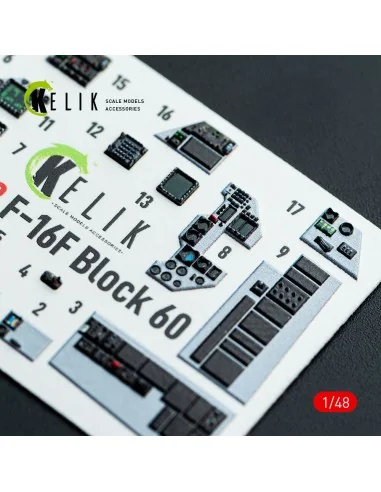 F-16F Block 60 - interior 3D decals for Hasegawa kit, 1/48 - Kelik ...