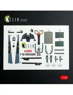 [NO_DESC] F-8J Crusader - interior 3D decals for Hasegawa kit, 1/48...