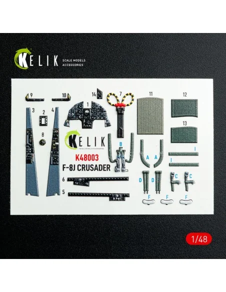 [NO_DESC] F-8J Crusader - interior 3D decals for Hasegawa kit, 1/48...