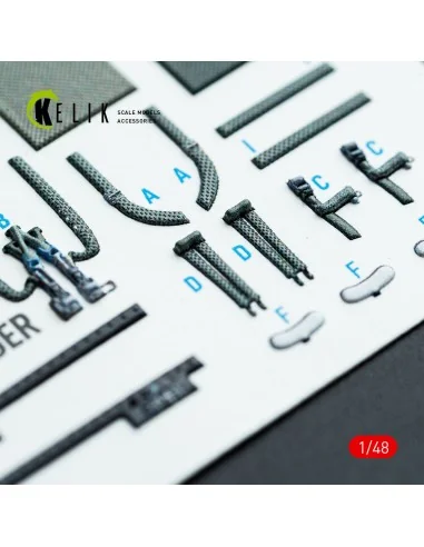 F-8J Crusader - interior 3D decals for Hasegawa kit, 1/48 - Kelik K...