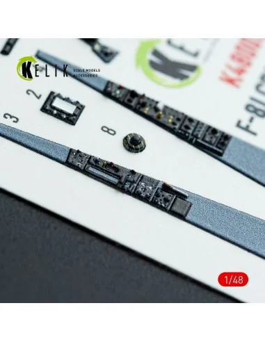 F-8J Crusader - interior 3D decals for Hasegawa kit, 1/48 - Kelik K...