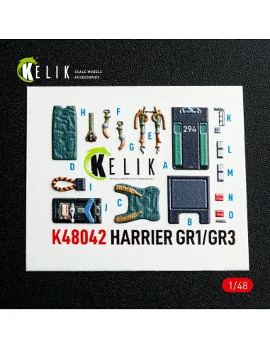 [NO_DESC] Harrier GR1/GR3 interior 3D decals for Kinetic kit, 1/48 ...
