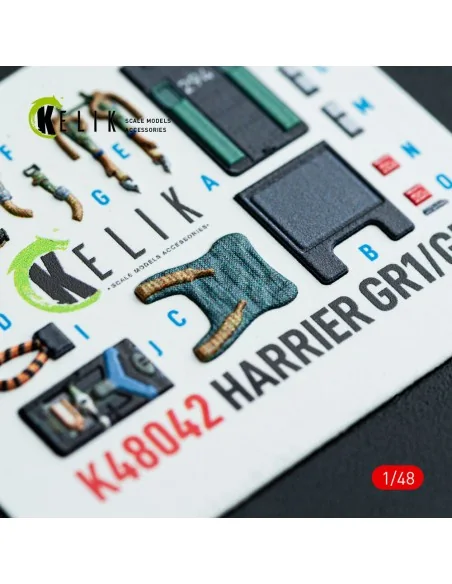 [NO_DESC] Harrier GR1/GR3 interior 3D decals for Kinetic kit, 1/48 ...