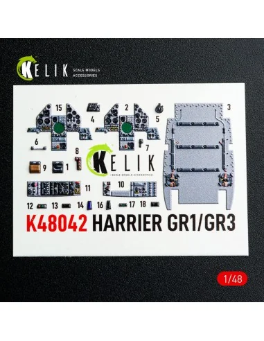 [NO_DESC] Harrier GR1/GR3 interior 3D decals for Kinetic kit, 1/48 ...