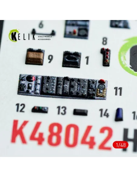 Harrier GR1/GR3 interior 3D decals for Kinetic kit, 1/48 - Kelik K4...