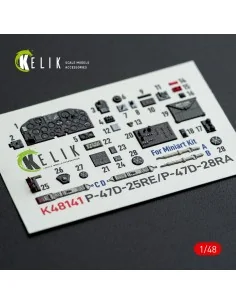 P-47D - 25RE/28RA - interior 3D decals for MiniArt kit, 1/48 - Keli... 2