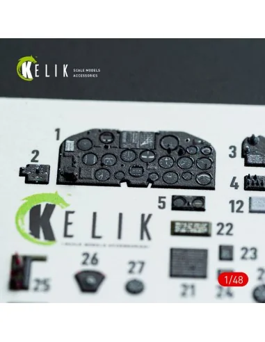 P-47D - 25RE/28RA - interior 3D decals for MiniArt kit, 1/48 - Keli...