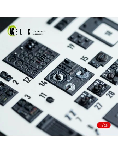 Do-217 K/M - interior 3D decals for ICM kit, 1/48 - Kelik K48142