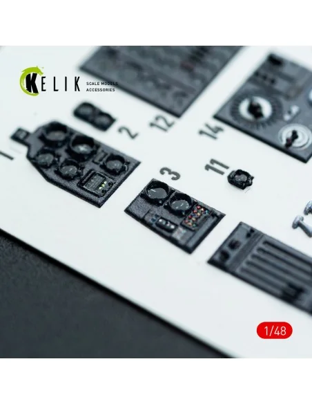 Do-217 K/M - interior 3D decals for ICM kit, 1/48 - Kelik K48142