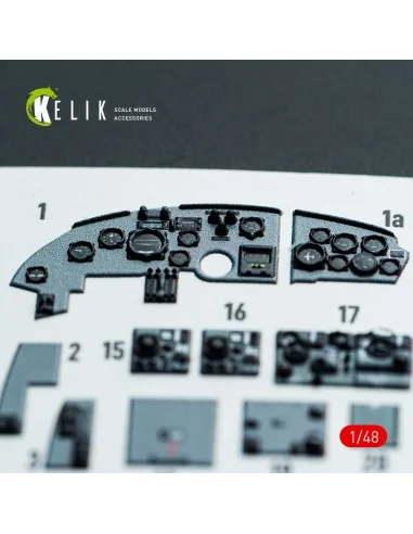 Do-217 N/J - interior 3D decals for ICM kit, 1/48 - Kelik K48143