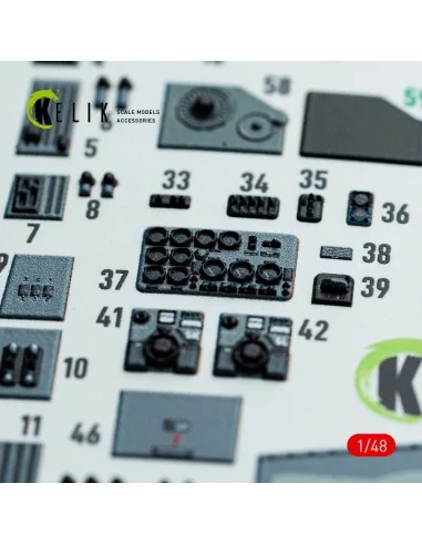 Do-217 N/J - interior 3D decals for ICM kit, 1/48 - Kelik K48143