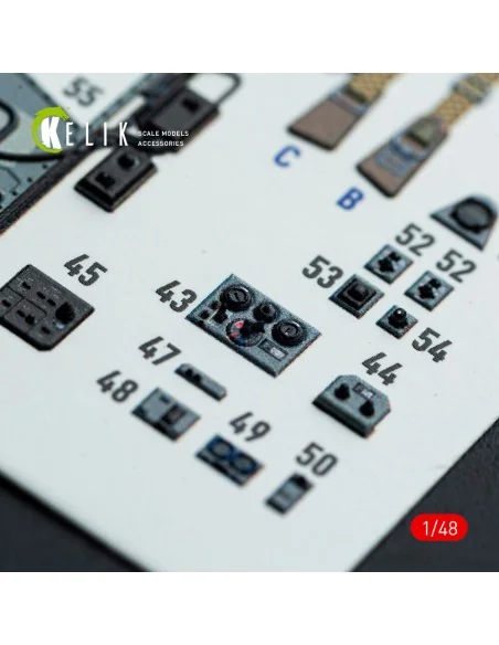 Do-217 N/J - interior 3D decals for ICM kit, 1/48 - Kelik K48143