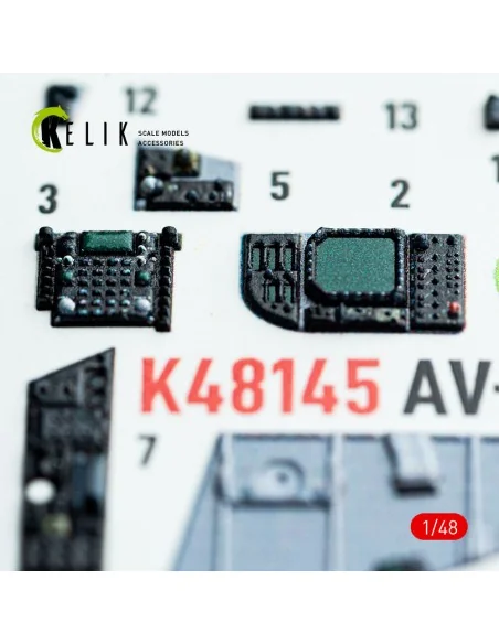 AV-8B Harrier - interior 3D decals for Hasegawa kit, 1/48 - Kelik K...