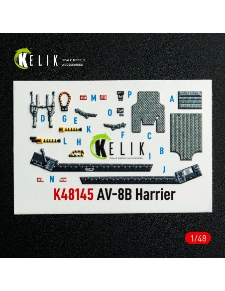 AV-8B Harrier - interior 3D decals for Hasegawa kit, 1/48 - Kelik K...