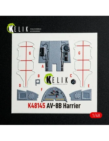 [NO_DESC] AV-8B Harrier - interior 3D decals for Hasegawa kit, 1/48...