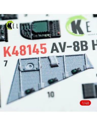 AV-8B Harrier - interior 3D decals for Hasegawa kit, 1/48 - Kelik K...