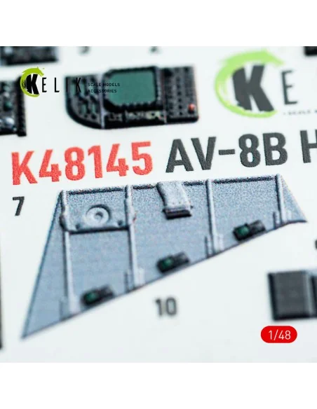 AV-8B Harrier - interior 3D decals for Hasegawa kit, 1/48 - Kelik K...