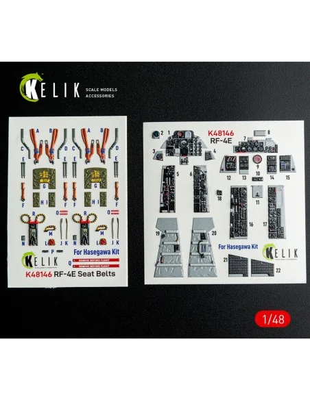 [NO_DESC] RF-4E - interior 3D decals for Hasegawa kit, 1/48 - Kelik...