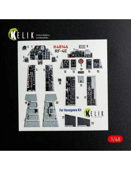 RF-4E - interior 3D decals for Hasegawa kit, 1/48 - Kelik K48146