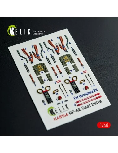 RF-4E - interior 3D decals for Hasegawa kit, 1/48 - Kelik K48146