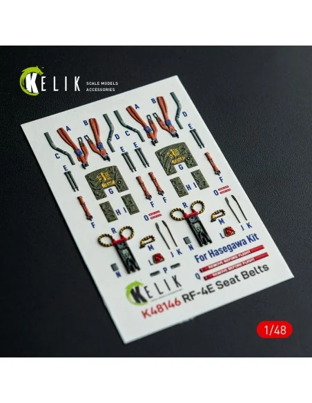 RF-4E - interior 3D decals for Hasegawa kit, 1/48 - Kelik K48146
