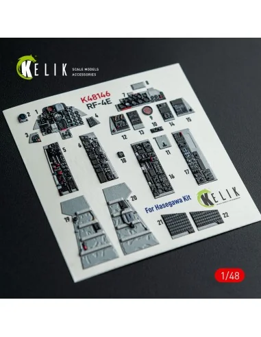 RF-4E - interior 3D decals for Hasegawa kit, 1/48 - Kelik K48146