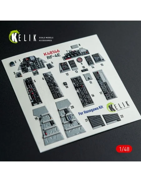 RF-4E - interior 3D decals for Hasegawa kit, 1/48 - Kelik K48146