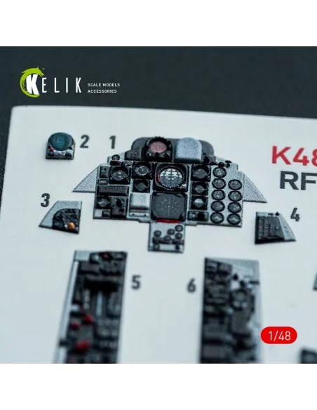 RF-4E - interior 3D decals for Hasegawa kit, 1/48 - Kelik K48146