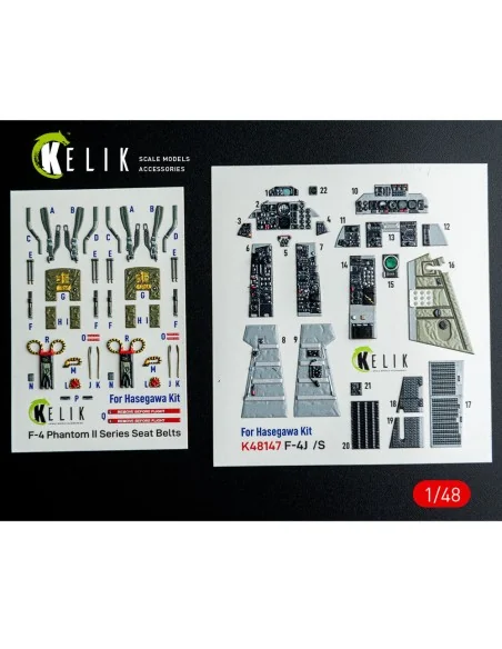 [NO_DESC] F-4J/S - interior 3D decals for Hasegawa kit, 1/48 - Keli...