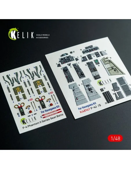 F-4J/S - interior 3D decals for Hasegawa kit, 1/48 - Kelik K48147