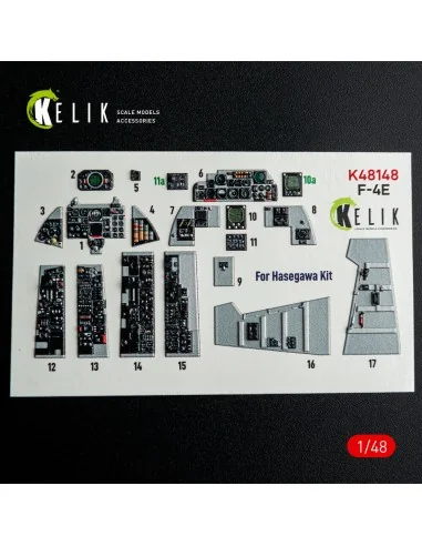 F-4E - interior 3D decals for Hasegawa kit, 1/48 - Kelik K48148