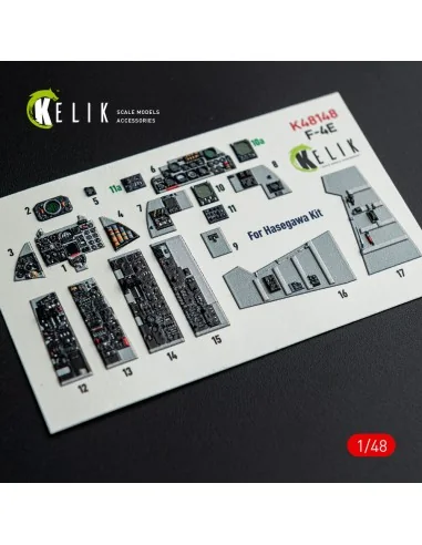 F-4E - interior 3D decals for Hasegawa kit, 1/48 - Kelik K48148