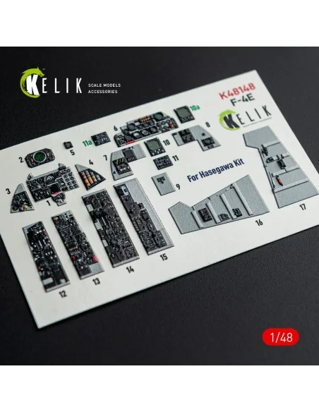 F-4E - interior 3D decals for Hasegawa kit, 1/48 - Kelik K48148