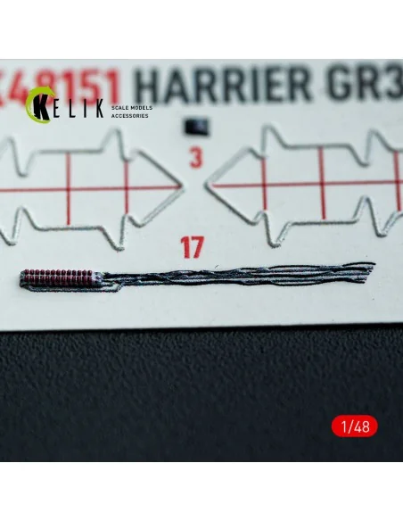 HARRIER GR3 - interior 3D decals for Kinetic kit, 1/48 - Kelik K48151