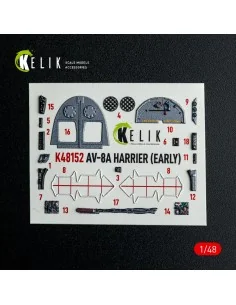 AV-8A HARRIER (Early) - interior 3D decals for Kinetic kit, 1/48 - ... 2