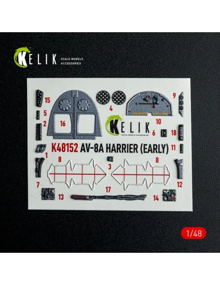 [NO_DESC] AV-8A HARRIER (Early) - interior 3D decals for Kinetic ki...
