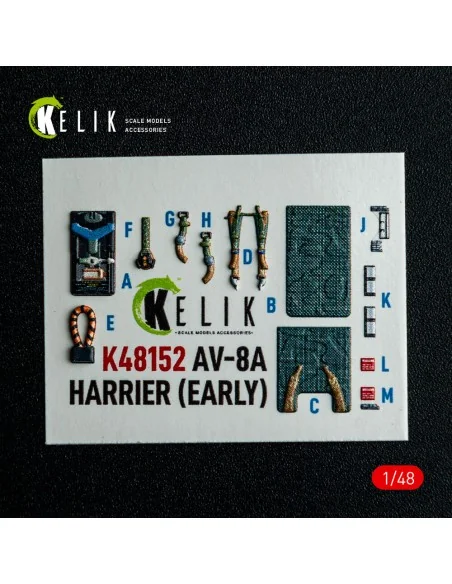AV-8A HARRIER (Early) - interior 3D decals for Kinetic kit, 1/48 - ...