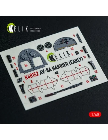 AV-8A HARRIER (Early) - interior 3D decals for Kinetic kit, 1/48 - ...
