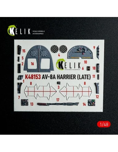 [NO_DESC] AV-8A HARRIER (Late) - interior 3D decals for Kinetic kit...