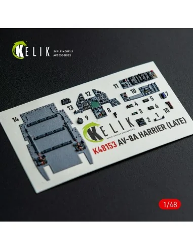 AV-8A HARRIER (Late) - interior 3D decals for Kinetic kit, 1/48 - K...