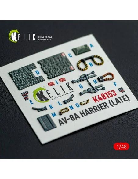 AV-8A HARRIER (Late) - interior 3D decals for Kinetic kit, 1/48 - K...