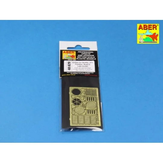 Grilles for Sd.Kfz. 171 Panther, Ausf.G Late model, 1/48 - Aber Mod...
