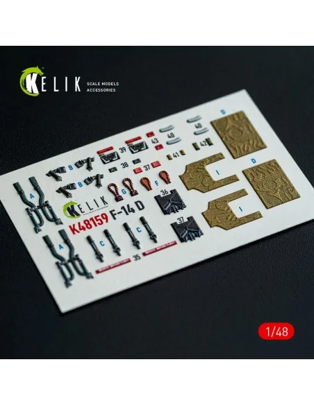 F-14D - interior 3D decals for GWH kit, 1/48 - Kelik K48159