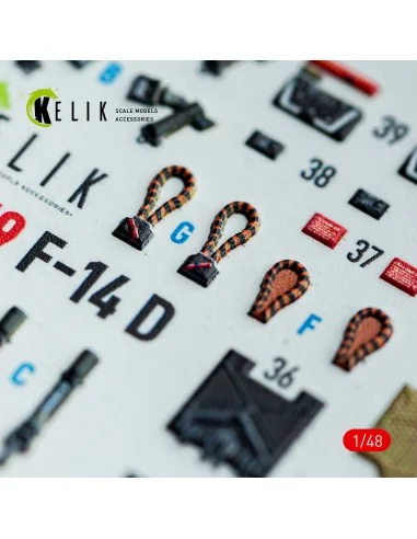 F-14D - interior 3D decals for GWH kit, 1/48 - Kelik K48159