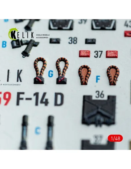 F-14D - interior 3D decals for GWH kit, 1/48 - Kelik K48159