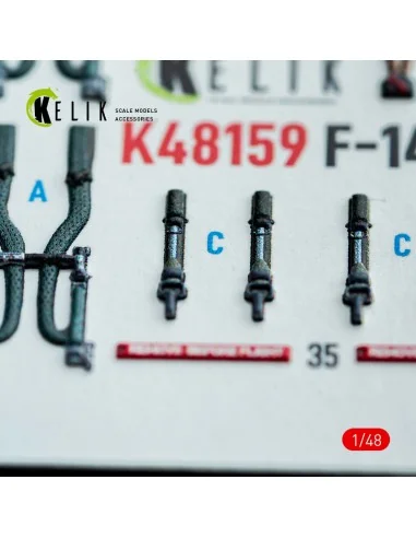 F-14D - interior 3D decals for GWH kit, 1/48 - Kelik K48159