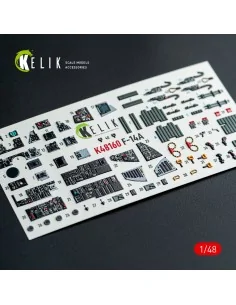 F-14A - interior 3D decals for Hasegawa kit, 1/48 - Kelik K48160 2