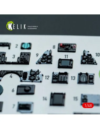F-14A - interior 3D decals for Hasegawa kit, 1/48 - Kelik K48160