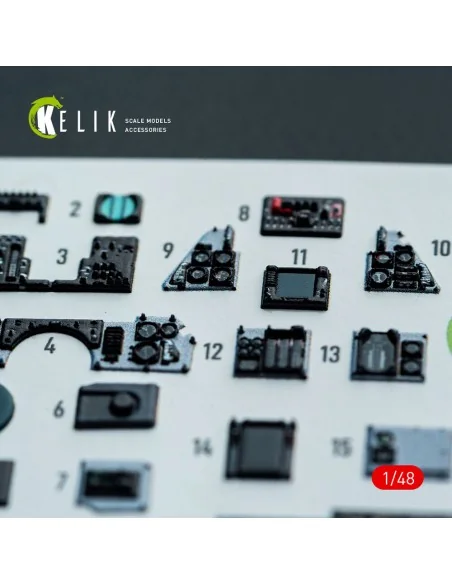 F-14A - interior 3D decals for Hasegawa kit, 1/48 - Kelik K48160