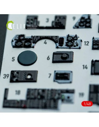 F-14A - interior 3D decals for Hasegawa kit, 1/48 - Kelik K48160
